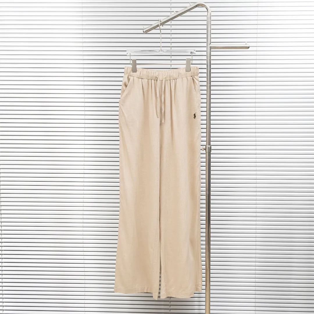 P270 top version (different currencies) You can scan the QR code to enter the official website. Style: Ralph Lauren POLO linen old money style embroidered trousers. Color: Picture color. Size: S-L. Fabric: Linen. Accessories: Full set of customized accessories. No gender distinction. Same style for men and women.